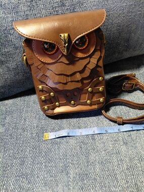 Brown Owl Crossbody Bag